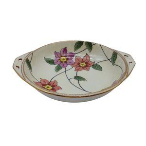 Bowl Noritake Hand Painted Two Handles Gold Morimura Mark Pre 1940